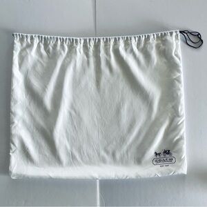 Coach Authentic Sateen Large Dust Bag With Drawstring Cream 19 X 23